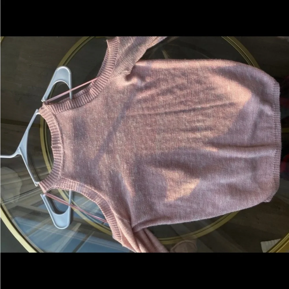 NWOT. Size Medium Express Blush Pink Off-the-Shoulder Knit Sweater - Picture 2 of 2